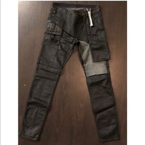 Rick Owen Waxed Memphis Cut with patchwork